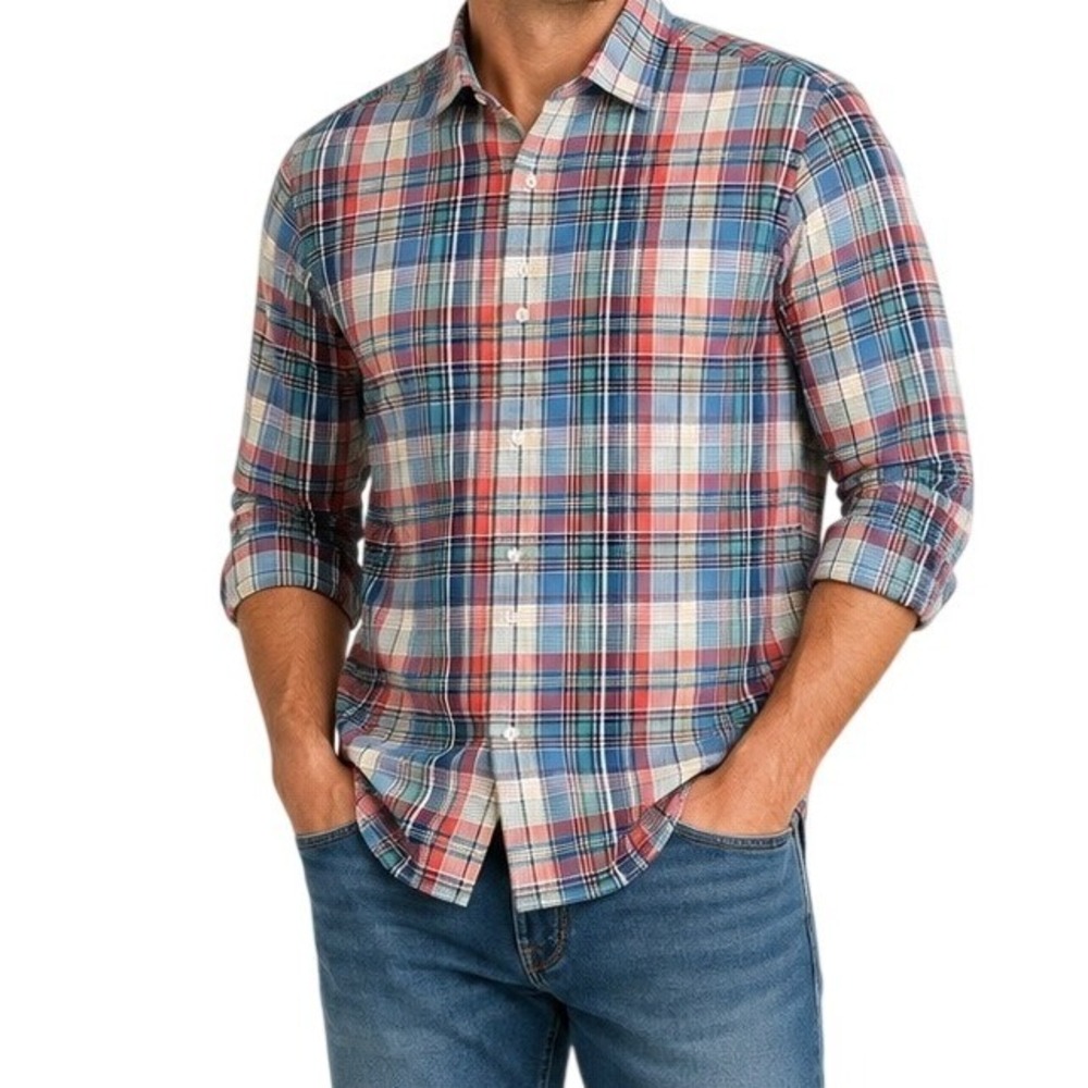 Polo Ralph Lauren Multicolor Flannel Plaid Button Down Shirt Men's Large